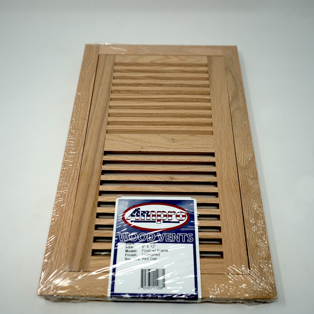 Trimline Vent - 6" x 12" Red Oak Flush - Image 1