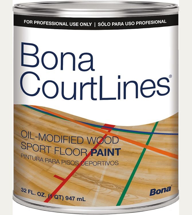 Bona Courtlines Floor Paint - Maroon - Qt