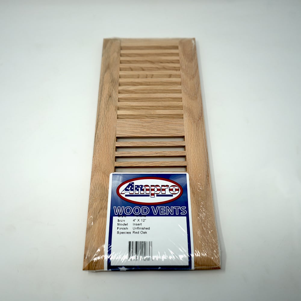 Trimline Vent - 4" x 12" Red Oak Surface