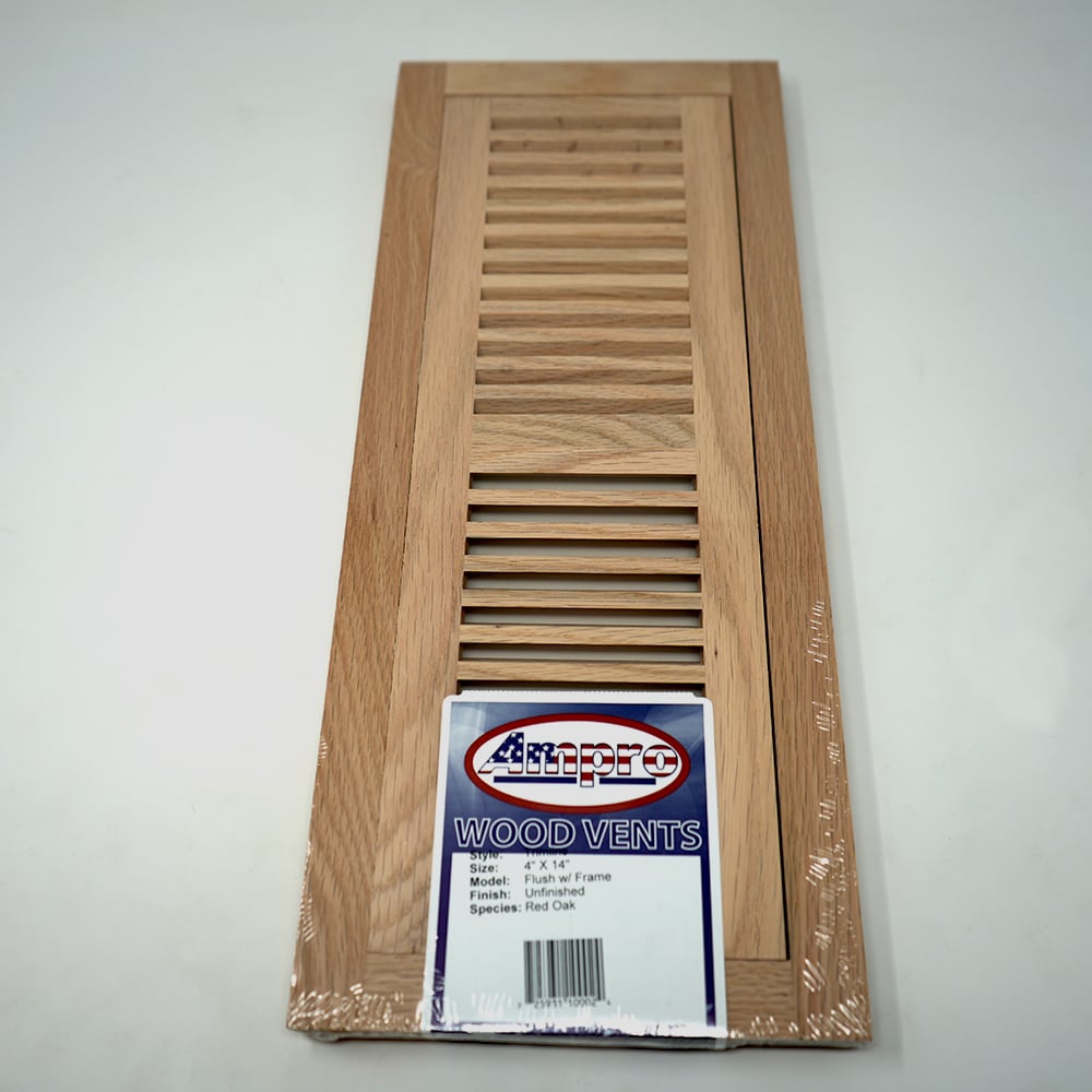 Trimline Vent - 4" x 14"  Red Oak Flush