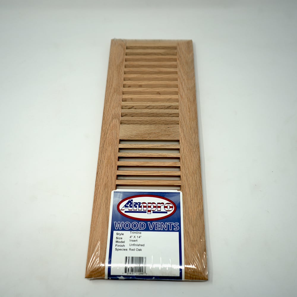 Trimline Vent - 4" x 14" Red Oak Surface