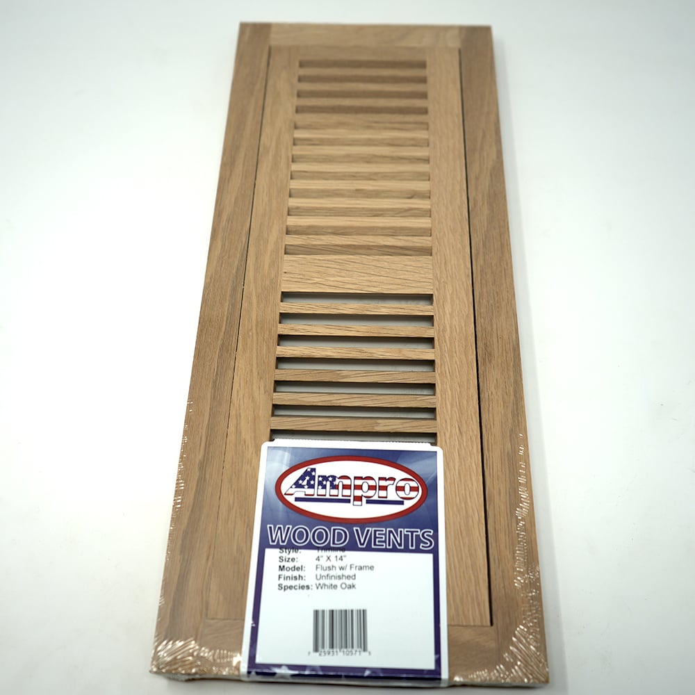 Trimline Vent - 4" x 14" White Oak Flush
