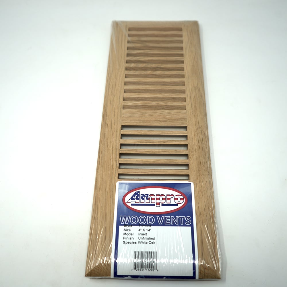 Trimline Vent - 4" x 14"  White Oak Surface