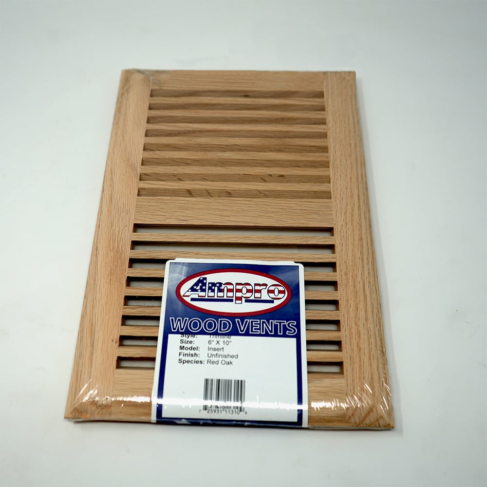 Trimline Vent - 6" x 10" Red Oak Surface