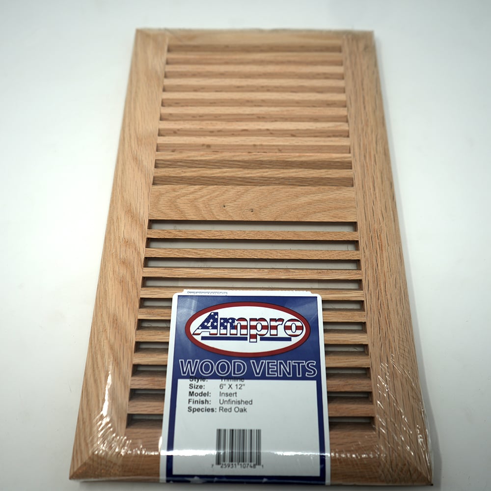 Trimline Vent - 6" x 12" Red Oak Surface