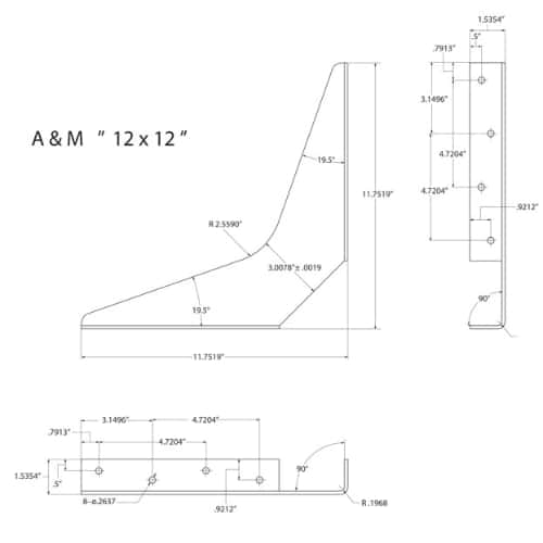 BRACKET-12X12-WHITE thumbnail 2