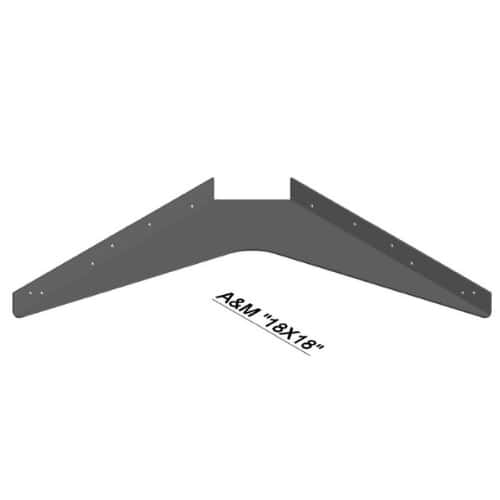 BRACKET-18X18-BRUSHED ALUMINUM thumbnail 2