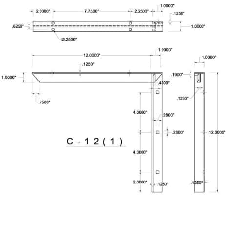 BRACKET-C(1.0)-12-WHITE thumbnail 2