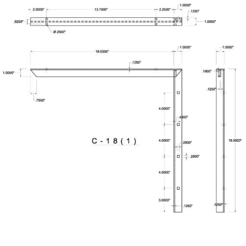 BRACKET-C(1.0)-18-WHITE thumbnail 2