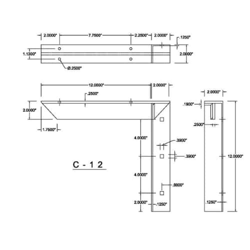 BRACKET-C(2.0)-12-GRAY thumbnail 2