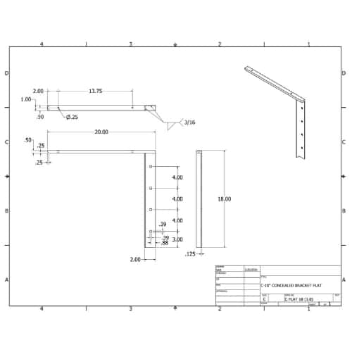 BRACKET-CFLAT(1.0)-18-WHITE thumbnail 3