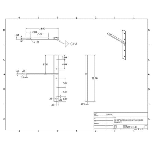 BRACKET-ECFLAT(1.0)-12-WHITE thumbnail 2