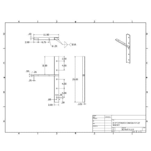 BRACKET-ECFLAT(1.0)-9-WHITE thumbnail 2