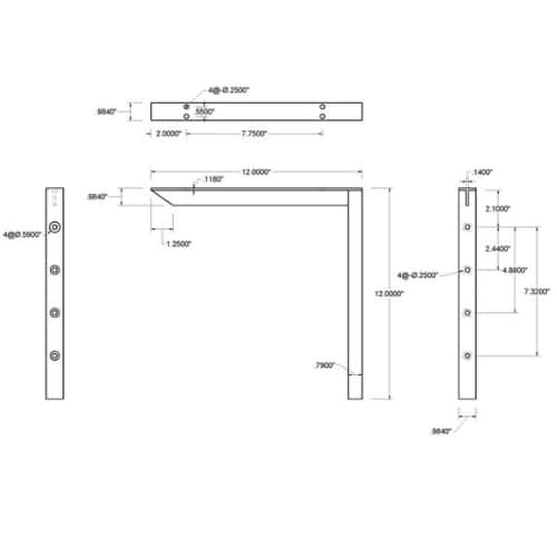 BRACKET-HYB(1.0)-12-BLACK thumbnail 2