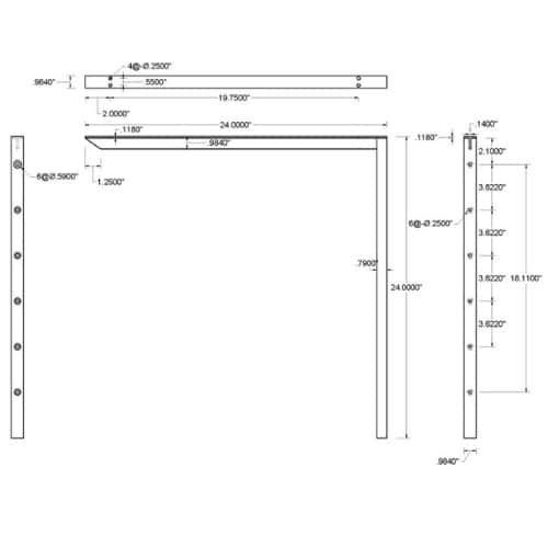 BRACKET-HYB(1.0)-24-BLACK thumbnail 2