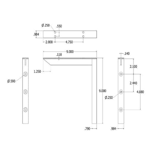 BRACKET-HYB(1.0)-9-BLACK thumbnail 2