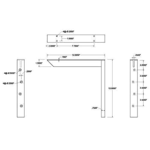 BRACKET-HYB(1.5)-12-BLACK thumbnail 2