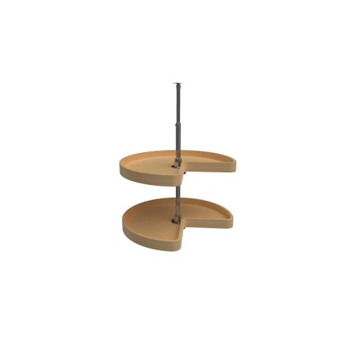 Rev-A-Shelf - 32in Two Shelf Kidney-Shaped Lazy Susan Set - Maple Veneer - 4WLS472-3Two 52