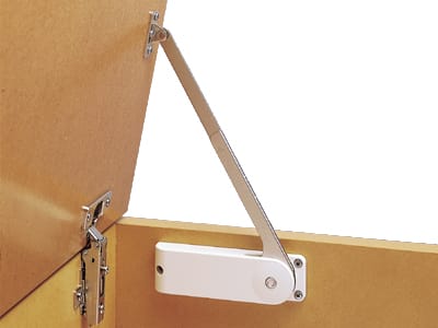 HDS-20HL/WHT - Soft Down Stay - Top Opening - Heavy Duty - Left Handed - White - Sugatsune