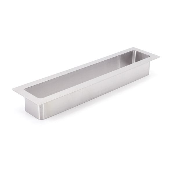 AN-SH026-HL - Multi-Purpose Lid Grommet - Rectangle - 304 Stainless Steel - Satin Finish - Sugatsune
