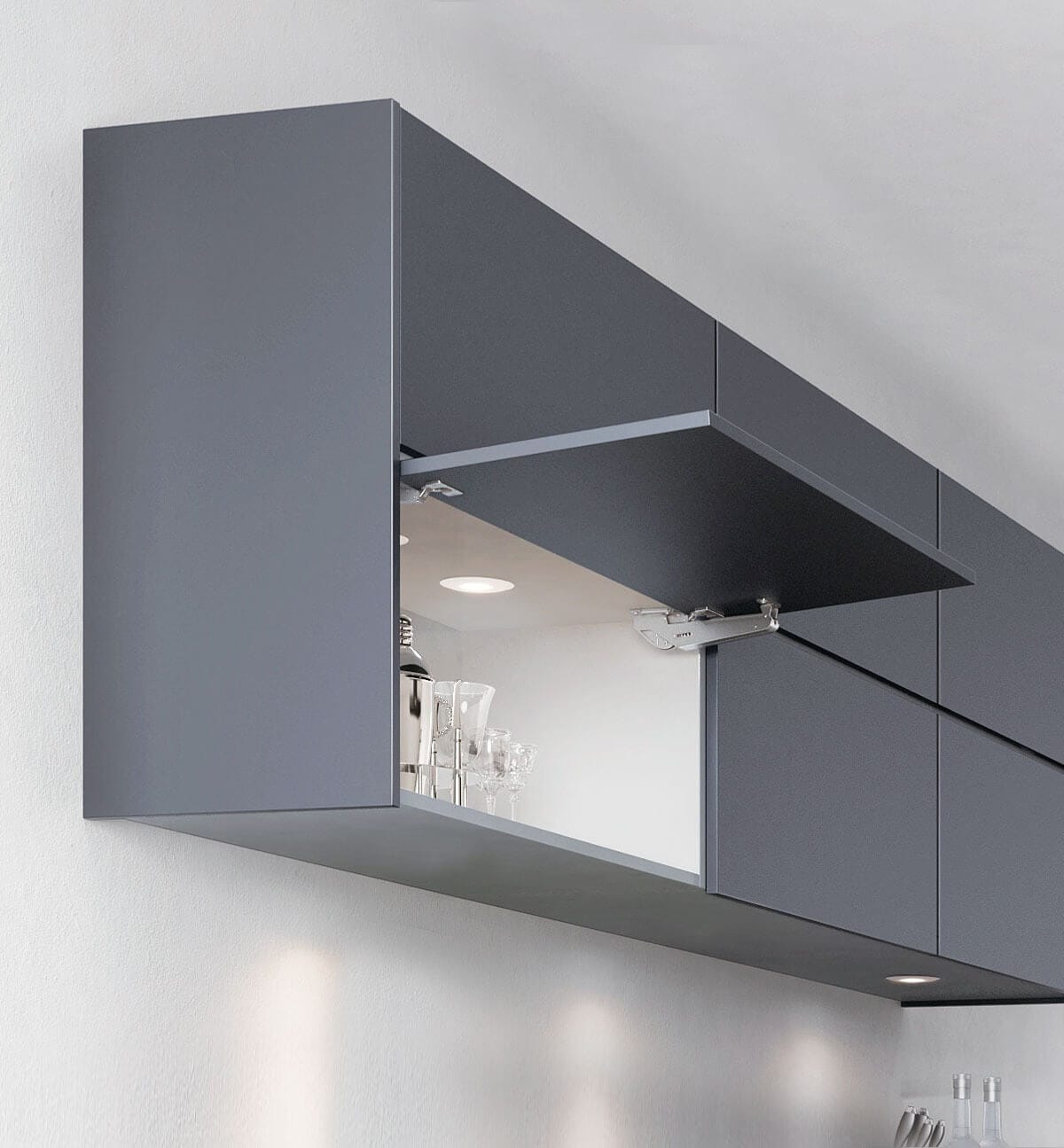 ARN-3-H-S - Aileron - Lid Stay - Lift-Assist - Soft Close - Upward Opening Lids With Hinges - Sugatsune