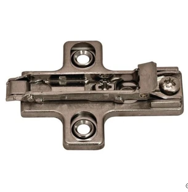 BAR3R39 - Baseplate -  3mm - Steel/Cast - Wood Screw - Clip On - Nickel Finish - Salice
