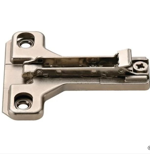 BAU3R49 - Baseplate -  4mm - Die Cast - Wood Screw - Clip On - Nickel Finish - Salice