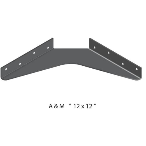 12 inch x 12 inch - Work Station Bracket - Almond - A and M Hardware