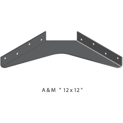 12 inch x 12 inch - Work Station Bracket - Brushed Aluminum - A and M Hardware