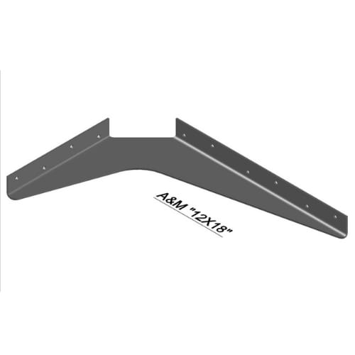12 inch x 18 inch - Work Station Bracket - Brown - A and M Hardware