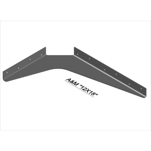 12 inch x 18 inch - Work Station Bracket - White - A and M Hardware