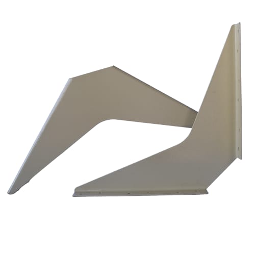 15 inch x 15 inch - Work Station Bracket - Almond - A and M Hardware