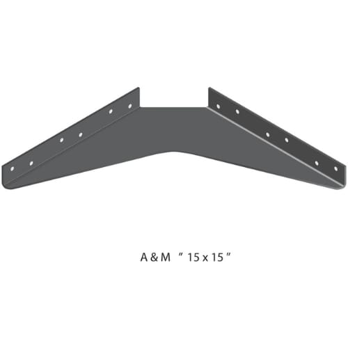 15 inch x 15 inch - Work Station Bracket - Primer - A and M Hardware