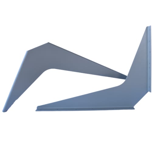 15 inch x 21 inch - Work Station Bracket - Gray - A and M Hardware