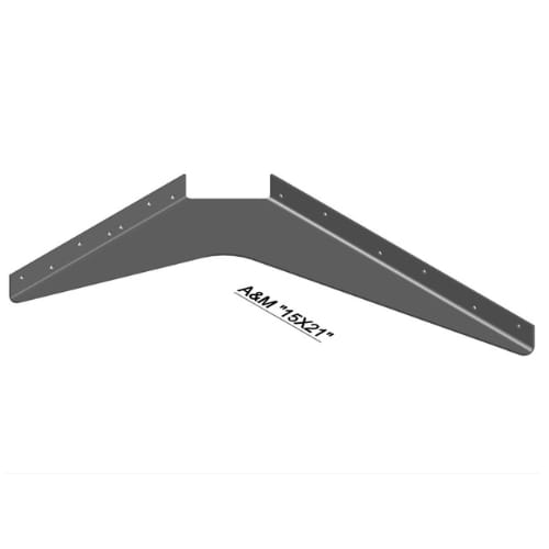 15 inch x 21 inch - Work Station Bracket - Primer - A and M Hardware