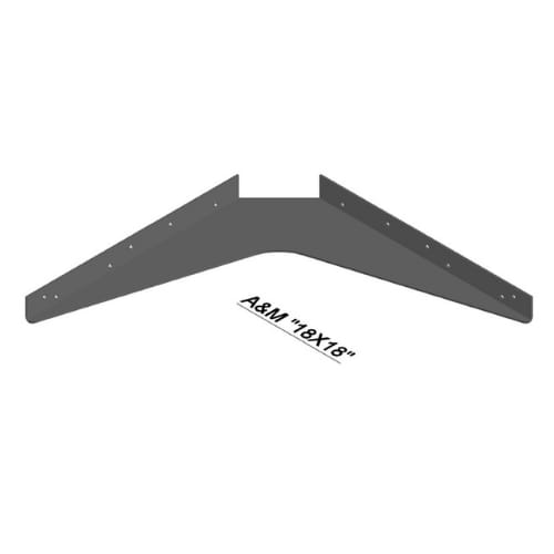 18 inch x 18 inch - Work Station Bracket - Primer - A and M Hardware