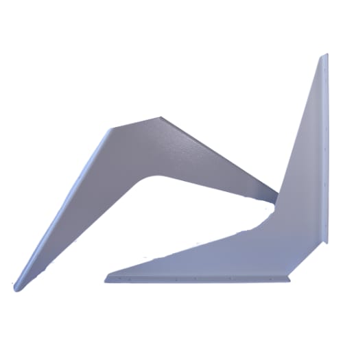 18 inch x 18 inch - Work Station Bracket - White - A and M Hardware
