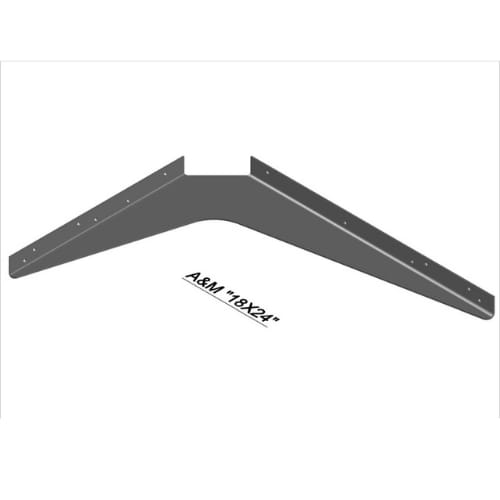 18 inch x 24 inch - Work Station Bracket - White - A and M Hardware