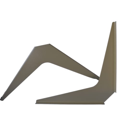 21 inch x 21 inch - Work Station Bracket - Almond - A and M Hardware