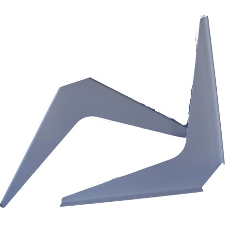 21 inch x 21 inch - Work Station Bracket - White - A and M Hardware