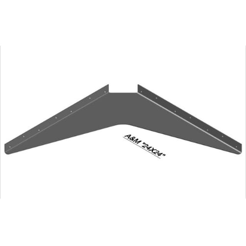24 inch x 24 inch - Work Station Bracket - Almond - A and M Hardware