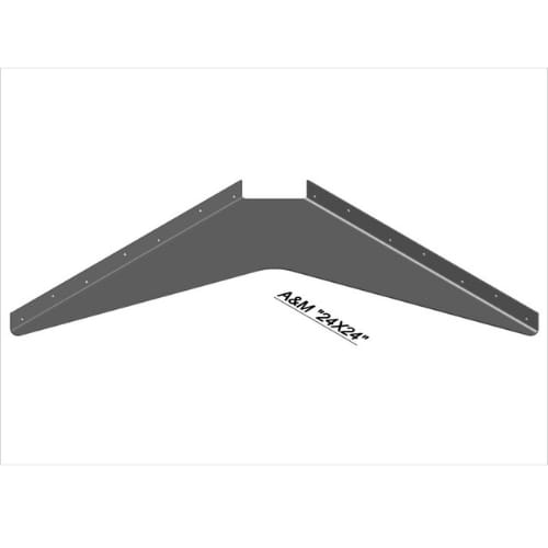 24 inch x 24 inch - Work Station Bracket - Brown - A and M Hardware