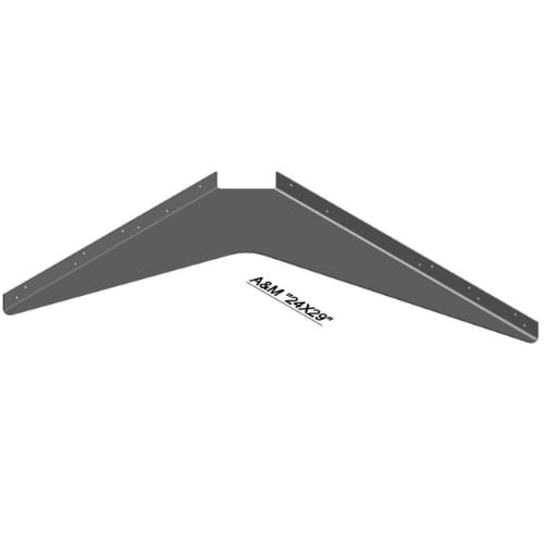 24 inch x 29 inch - Work Station Bracket - Black - A and M Hardware