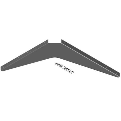 24 inch x 29 inch - Work Station Bracket - Gray - A and M Hardware