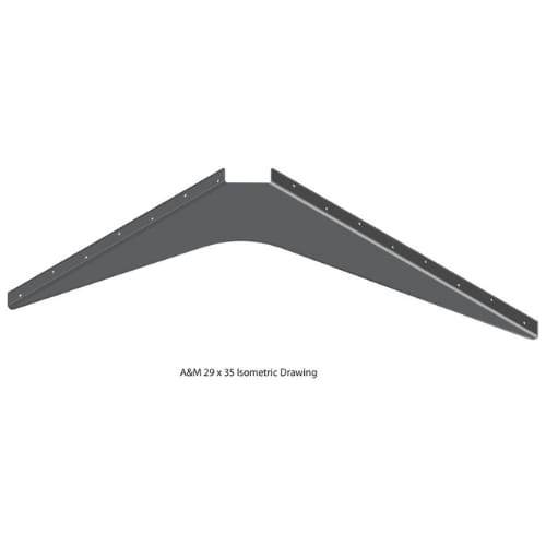 29 inch x 35 inch - Work Station Bracket - Almond - A and M Hardware
