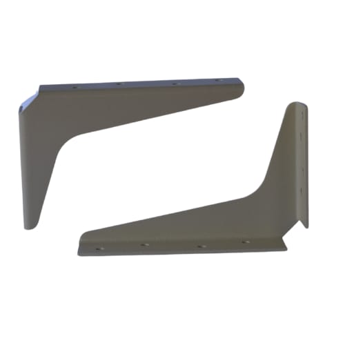 5 inch x 8 inch - Shelf Support Bracket - Almond - A and M Hardware