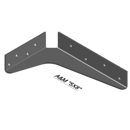 5 inch x 8 inch - Shelf Support Bracket - Copper - A and M Hardware