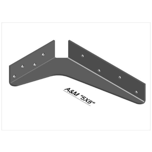 5 inch x 8 inch - Shelf Support Bracket - Gray - A and M Hardware