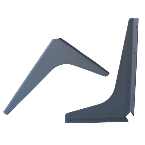 8 inch x 12 inch - Shelf Support Bracket - Gray - A and M Hardware