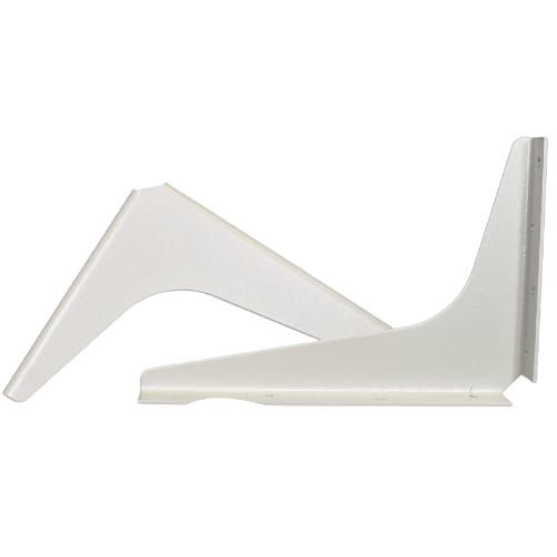 8 inch x 12 inch - Shelf Support Bracket - White - A and M Hardware